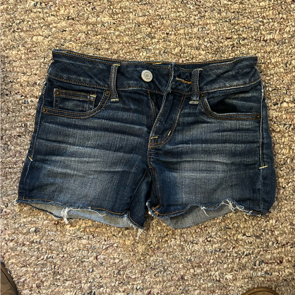 American Eagle Outfitters Dark Blue Denim Shorts